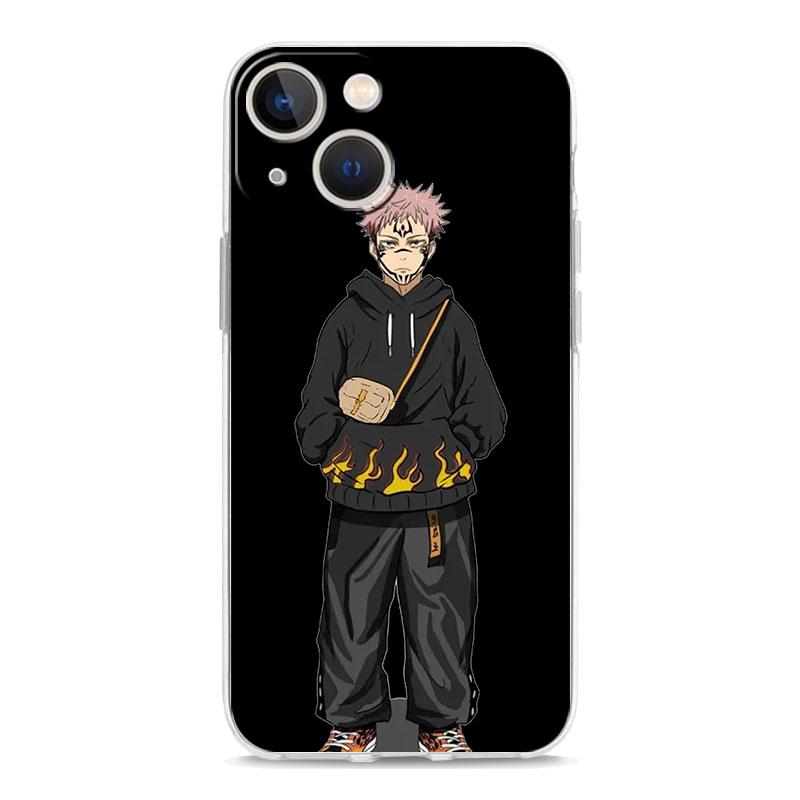 Fashion Jujutsu Kaisen Cool Luxury Clear Soft Phone Case For iPhone 14 13 12 11 Pro Max XS X XR SE 7 8 Plus Shockproof Cover