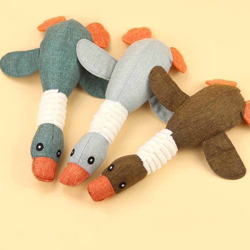 Sevimli Isırmaya Dayanıklı Oynanabilir Çiğneme Gıcırtılı Sesli Oyuncaklar Evcil Köpek için Öten Yaban Kazı