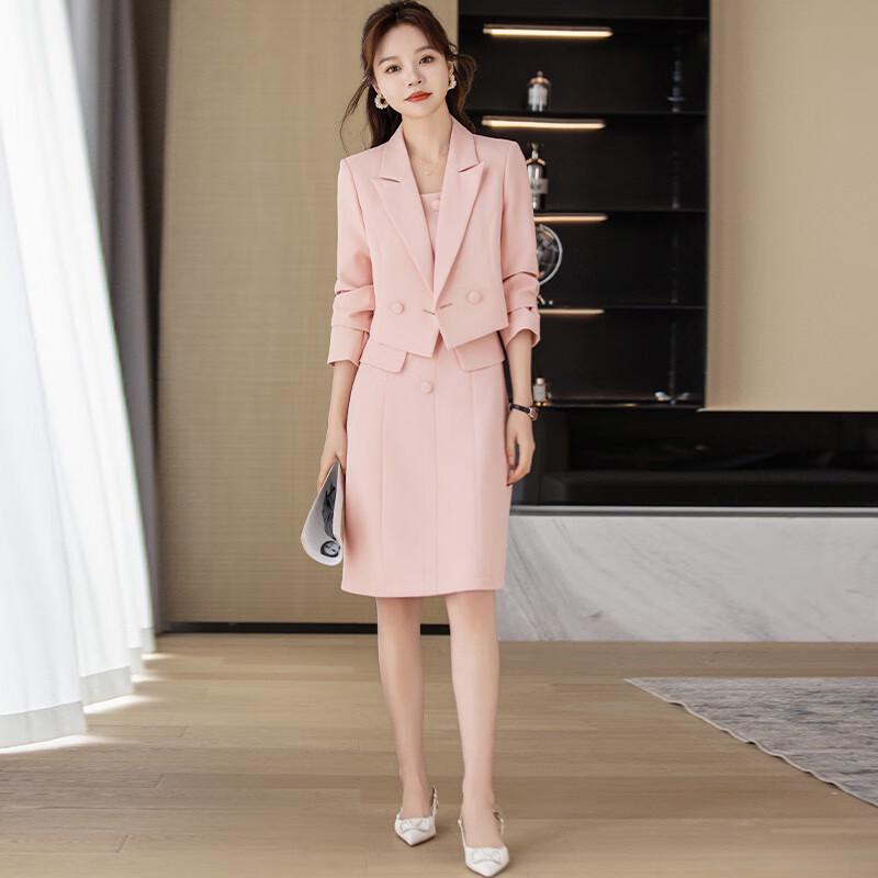 Completo Elegante da Donna con Blazer Corto e Vestito