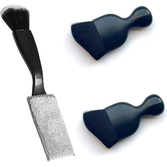 Double Head Brush for Car Clean 2PCS,Car Brushes for Detailing Interior,Car Detailing Brushes Exterior,Soft Car Detailing Brush(Double