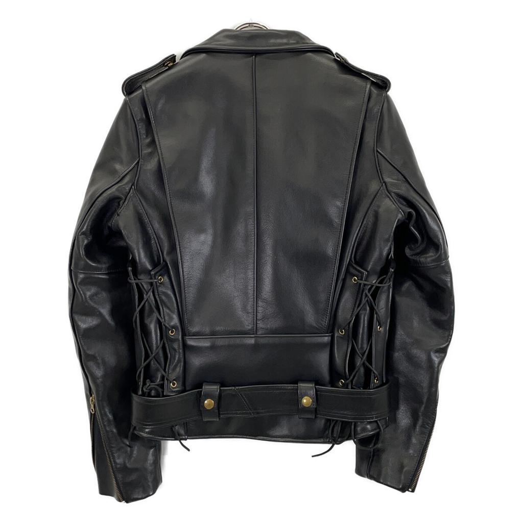 VANSON Typ E Czarna Skóra Krowia Podwójna Kurtka Motocyklowa Kurtka 34 czarnyUżywany