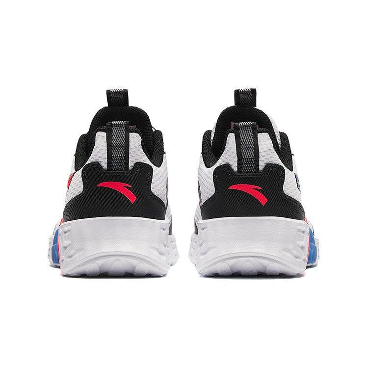 Anta Kids Comfortable Shock Absorbing Durable Low Top Running Shoes Kids Running Shoes White Black A312425515-3