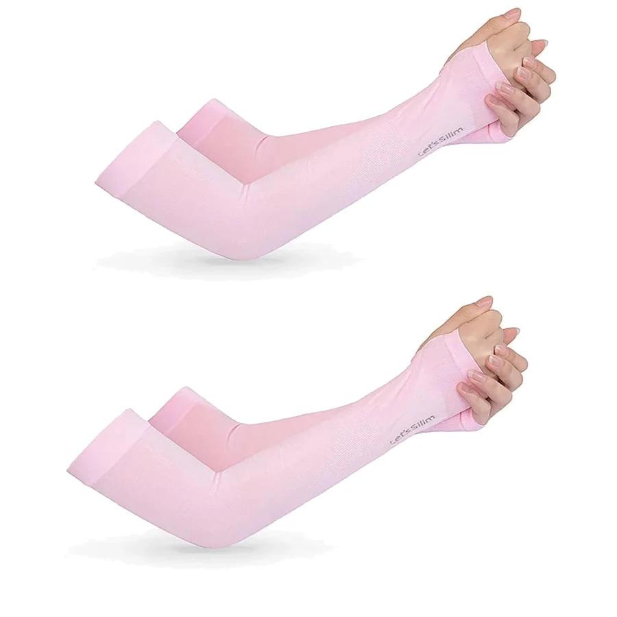 1/2pcs Summer Ice Silk Long Sleeves Anti-Sunburn Arm Cover Men Women Cuff New Cool Hand Sleeves Anti-UV Cycling Arm Sleeve