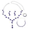 Crystal Rhinestone Necklace Earrings Bracelet Ring Jewelry Wedding Accessories Versatile Bride