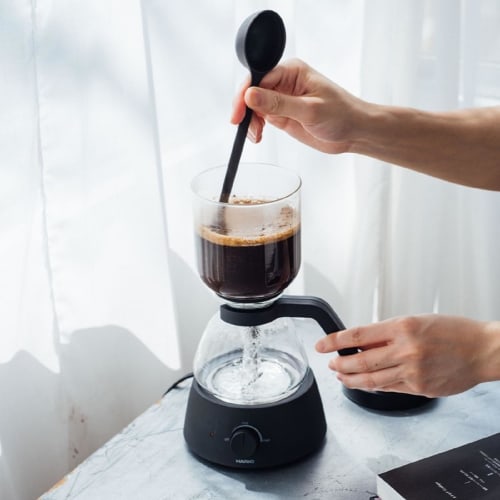 HARIO Electric Coffee Siphon for 3 Cups Practical Capacity 360mL Black Electric Siphon Compact HARIO Glass ECA-3-B