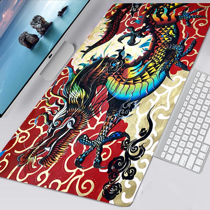 Black and White Mousepad Gamer Kawaii Non-slip Mouse Pad 40x90cm Mouse Mat Sakura Card Gaming Mausepad Deskmat Tappetino Mouse