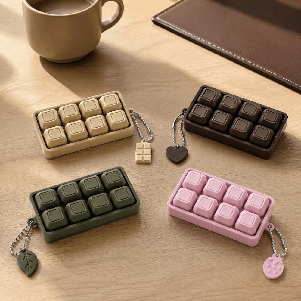 8 Keys Keyboard Keychain Finger Button Mechanical Keyboard Keychain Children