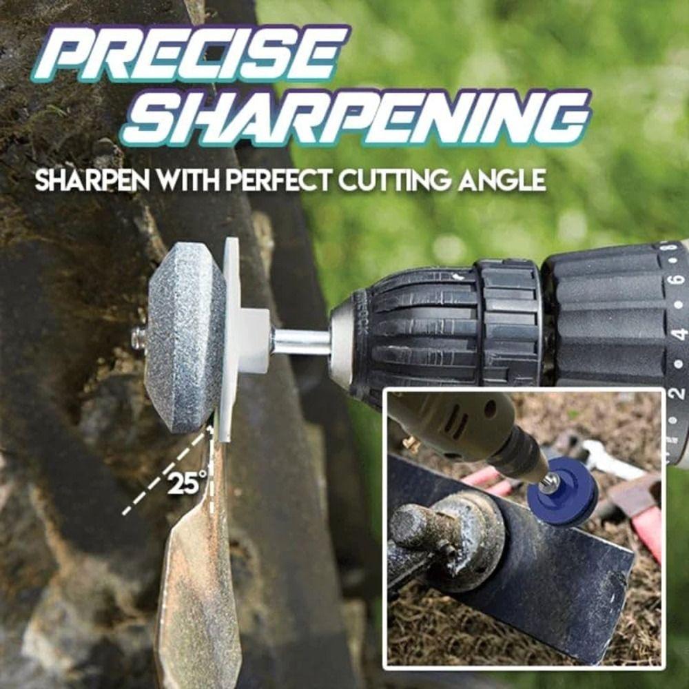 Universal Lawnmower Dull Blade Sharpener Grindstones  for Any Power Hand Dril