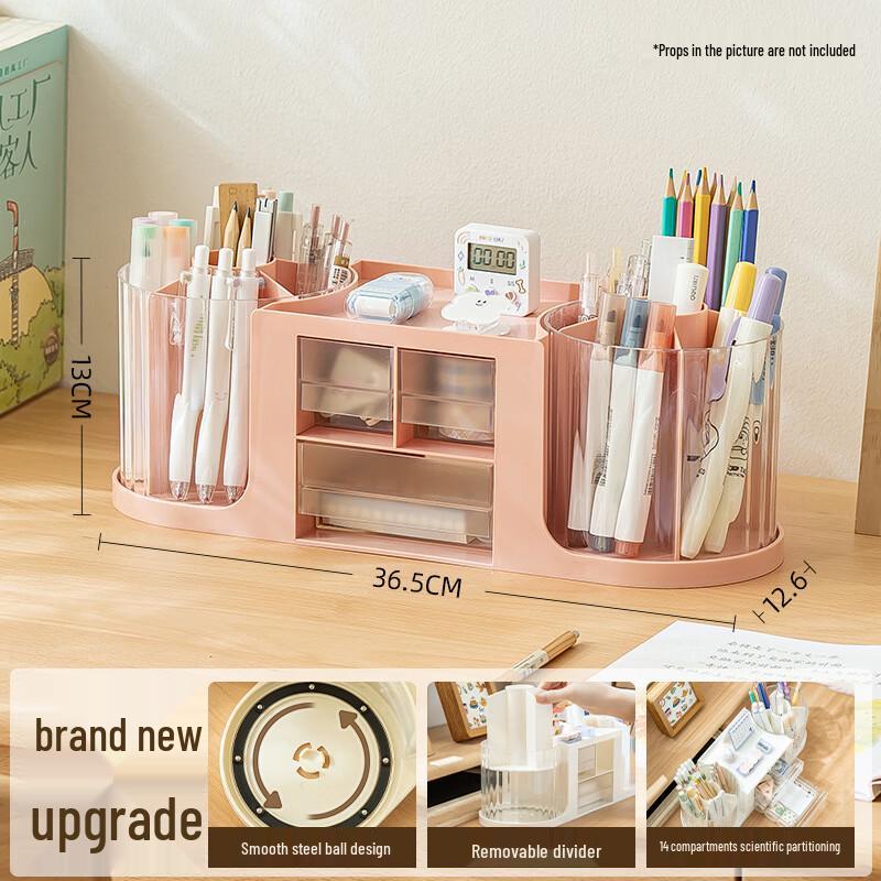 Creative Double Rotating Desktop Pen Holder