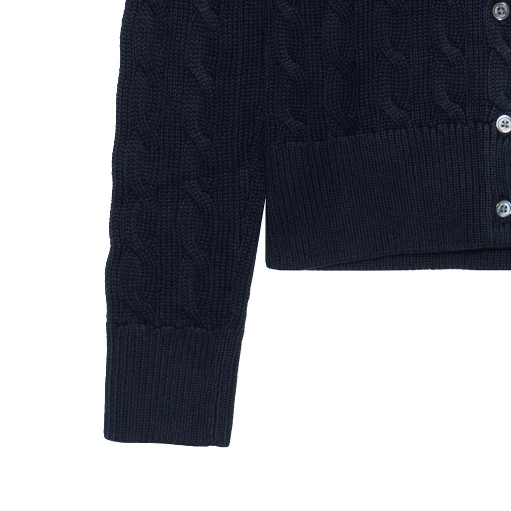 Polo Ralph Lauren Ss23 Solid Color Logo Embroidered Single-Breasted Long Sleeve Knit Sweater Women sweater Blue WMPOSWENDW20116-400