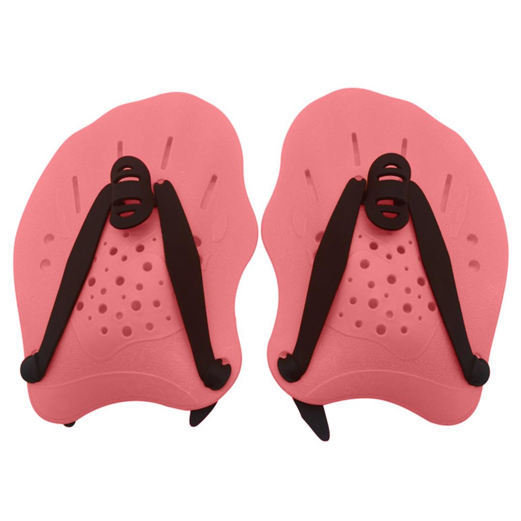 1 Pair Swim Paddles Hand With Adjustable Strap Multi-color Swimming Training Equipment For Women Men Children