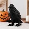 Candle Holder Resin Raven Lamp Candle Sticks Holder Scary Statue Decorative Table Centerpieces for Kitchen Events Indoor