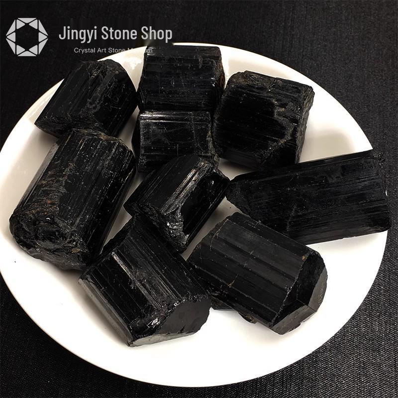 Natural Black Tourmaline Chunk Aroma Diffuser and Home Décor Figurine