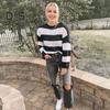 Women Pullover Sweater Wide Striped Color Block Crew Neck Long Sleeve Ribbed Cuffs Oversized Sweater Casual Knitwear