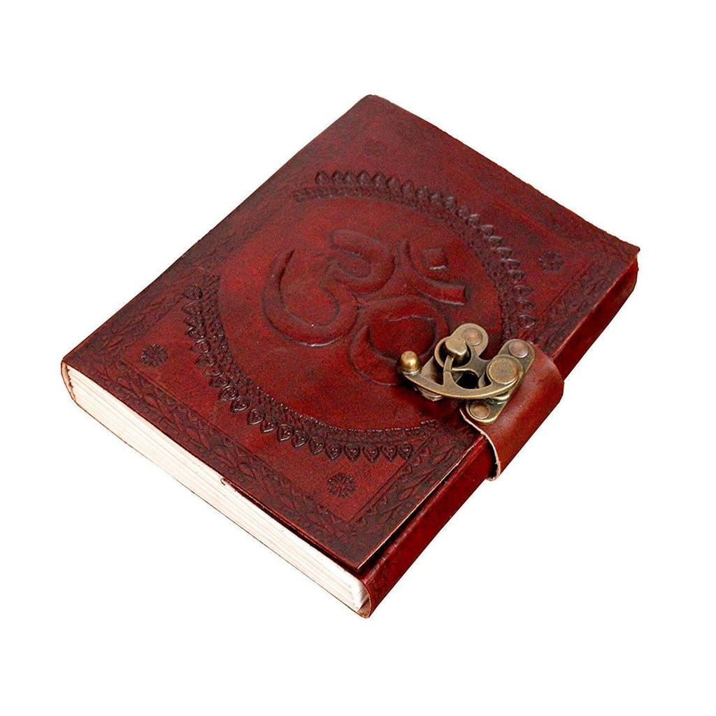 Handmade Embossed Travel Diary with Classic Style/Formate - Red. Size 5x7 Inches.