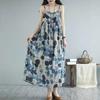 Party Dresses Ladies Summer Smudging Polka Dot Big Swing Temperament Elegant Thin Artistic Long Strap Dress Woman Clothing