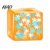 Soft Stress Balls Ice Cube Relief Toy, Glow-in-the-Dark Snowflake Filled Cube, Sensory Toy Luminous Clear Adults and Kids