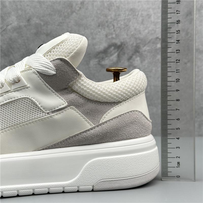 Pantofi sport bărbați cu talpă groasă, la modă, alb, plasă respirabilă, sport, versatili, cu platformă, casual, pentru exterior, jogging, mers, plat