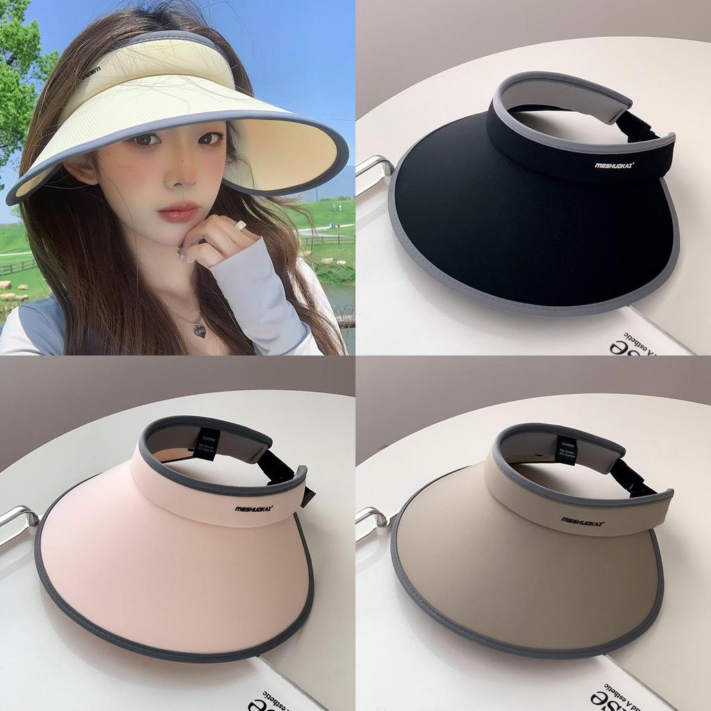 Double Layer Ice Silk Sun Hat For Women Stylish Summer Uv Protection Wide Brim