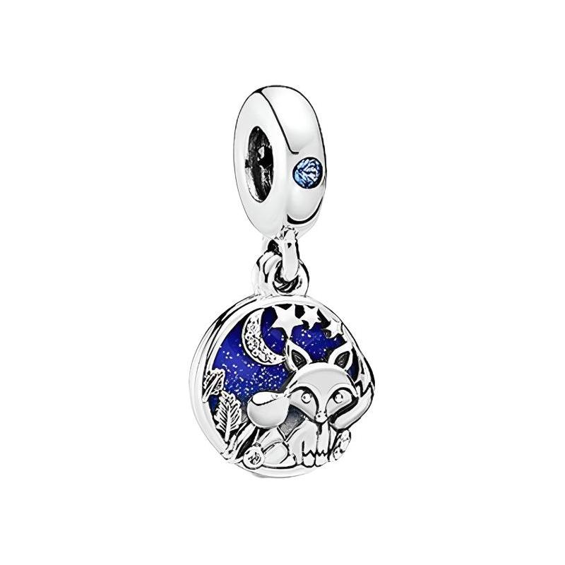 Pandora Versatile and trendy 925 silver necklace/pendant for women 798239NMB синий