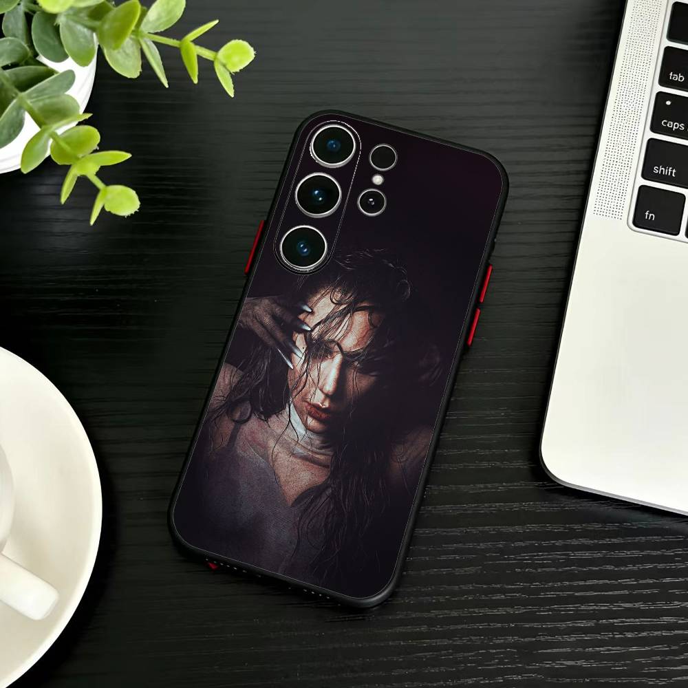 

D-Lady Gaga Phone Case For Samsung S26,S25,S24,S23,S22,S21,S20,Ultra,Plus,FE Black Soft Cover Samsung S24Plus