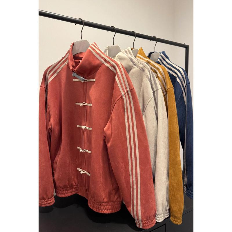 Design Sense Silk New Chinese Stand-up Collar Buckle Jacket Men's Spring Loose Tang Suit Jacket