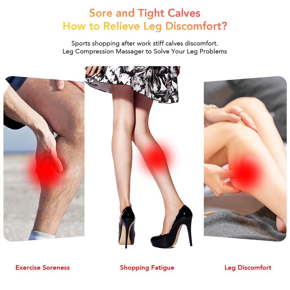 Leg Massager Constant Temperature Hot Compress Leg Slimming Device Air Wave Electric Pressure Unblocking Device Calf Massager