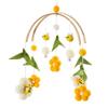 Baby Wooden Bed Bell Cartoon Rabbit Mobile Hanging Rattles Toy Hanger Crib Mobile Bed Bell Wood Toy Holder Arm Bracket Kid Gifts