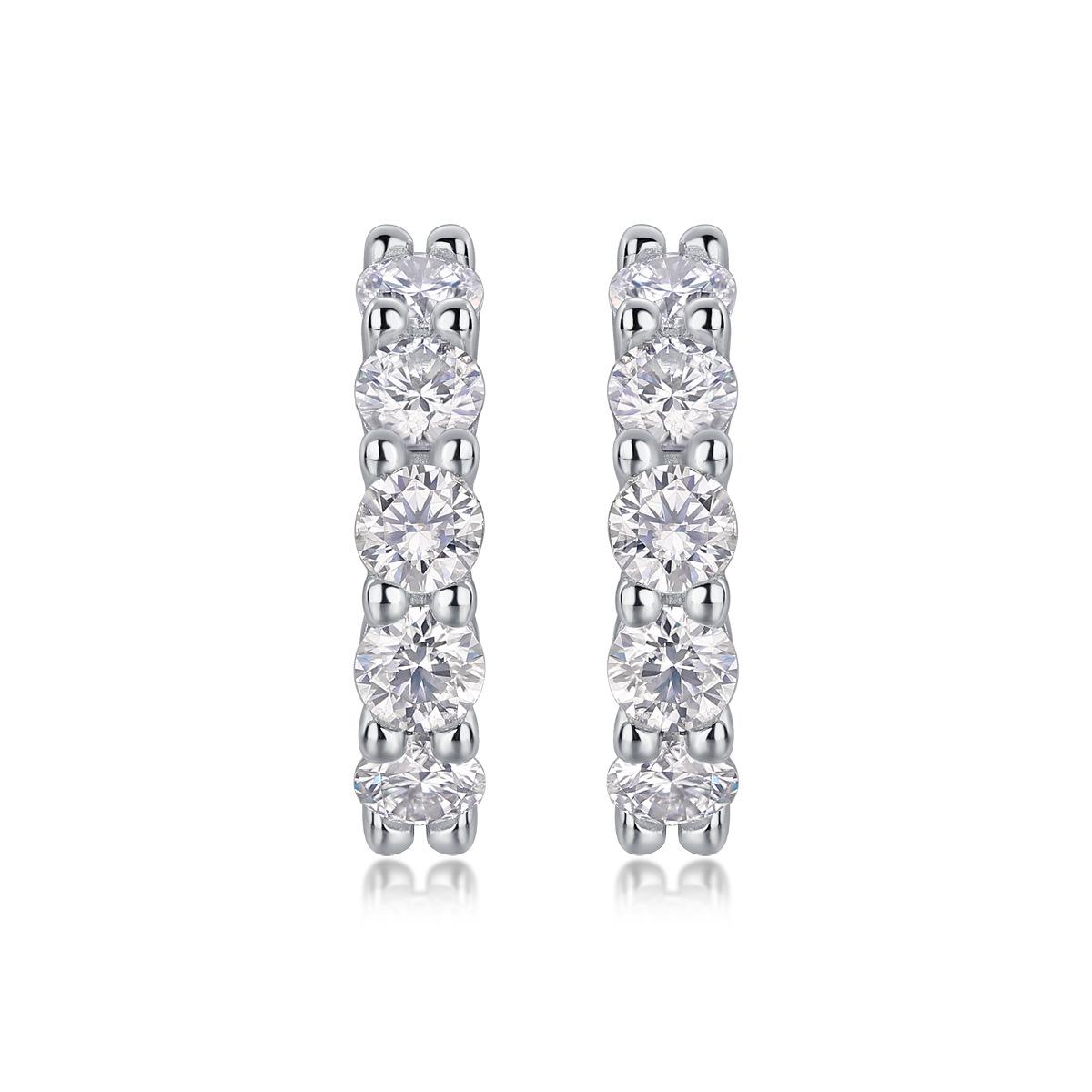 

Серьги Foxiao из серебра 925 пробы с муассанитом, серьги-ухо украшения