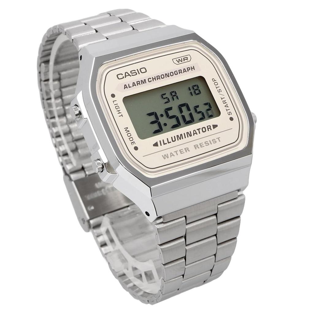Casio Digital Vintage Series and Silver x Light International Model Watch, A168WA-8AY, Men's, Women's, Kids, Beige, [Used]