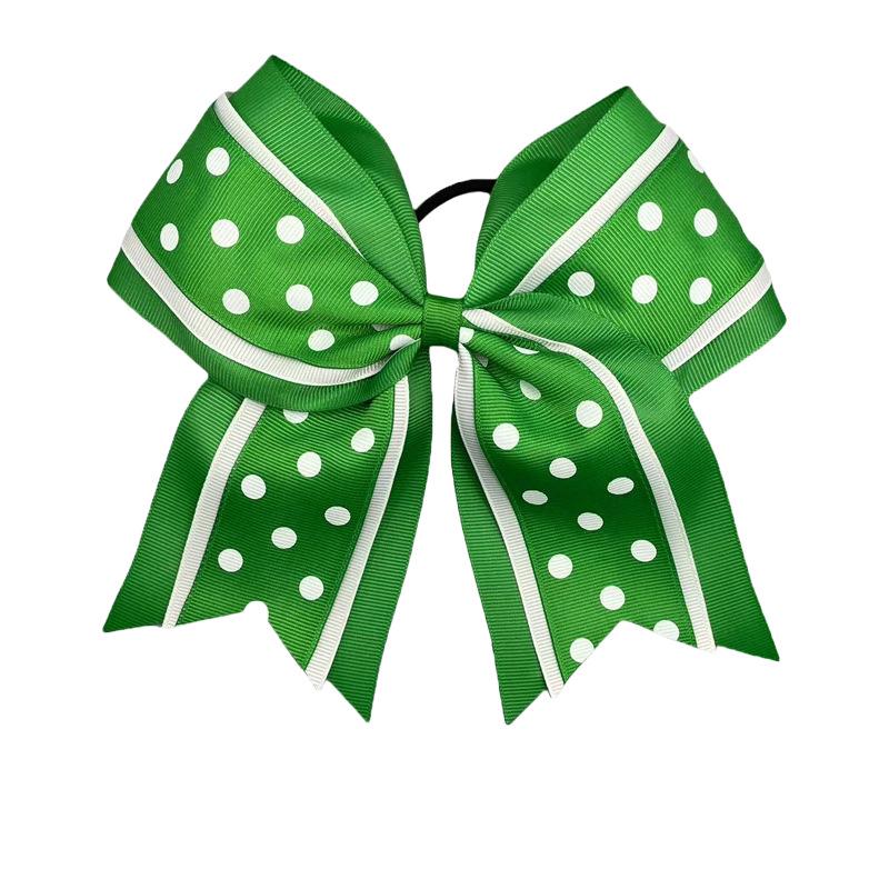 Polka Dot 3-Layer Bow Hair Tie - Safe for Children s Hair, Cross-Border Girls  Rubber Band & Clip