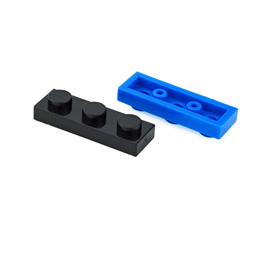 Works With Assembles Particles 3623 1x3 Foundation Plate Construction Blocks Narrow Figures Bricks Parts DIY Instructive Parts Playthings