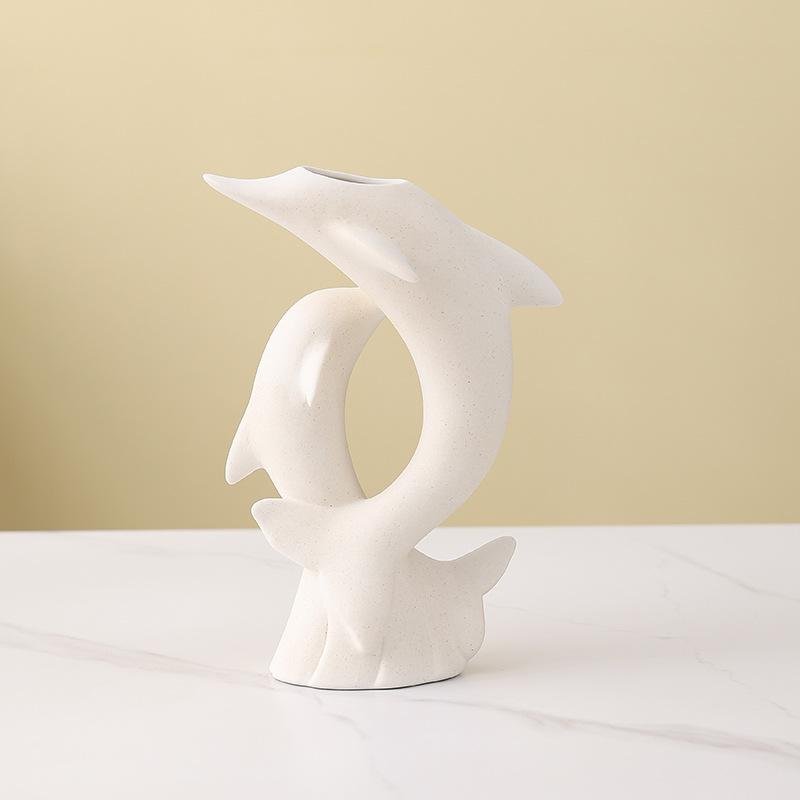 Скандинавская керамическая ваза декоративное украшение высококлассное украшение для обеденного стола ваза гостиная кремовый дом креативный кремовый стиль