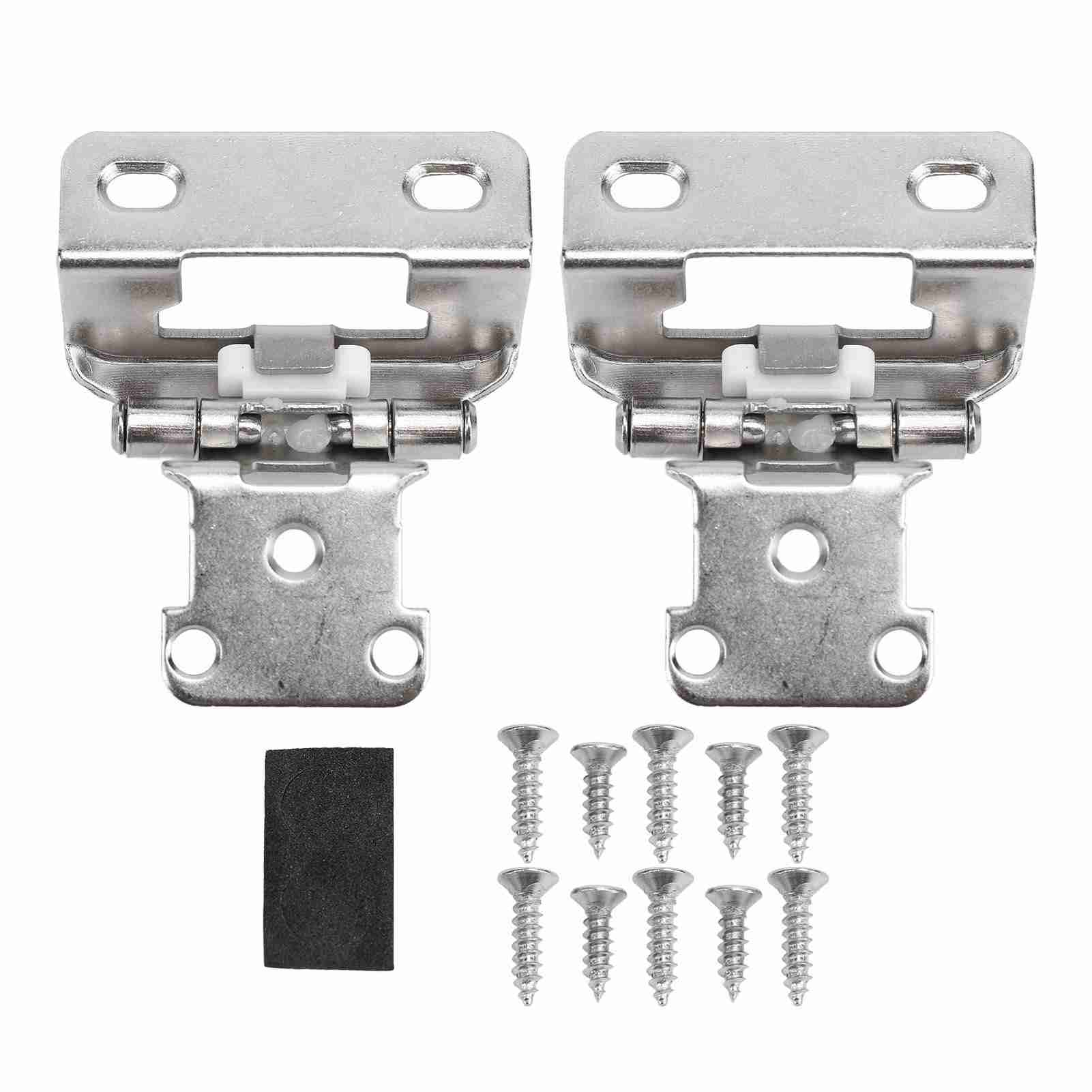 

2 шт. Самозакрывающаяся петля для шкафа 1/2 дюйма, усиленная безопасность, стальная полуобертка, накладная петля для шкафа Ni Color