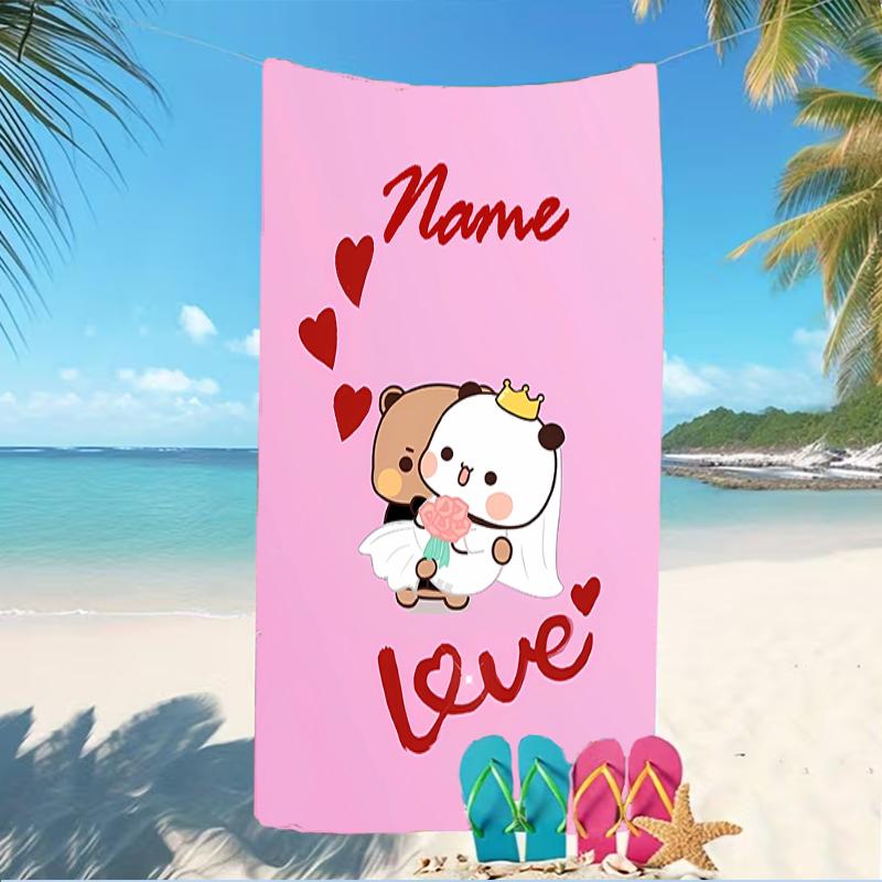 Personalisierbare Strandtücher im Bubu Dudu Design. Geeignet für den Strand, Yoga, Sport;ideal als Strandzubehör