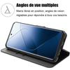 Coque + 2 Verres Trempés pour Xiaomi Redmi Note 12S, Etui Antichoc en Effec Cuir avec Porte-cartes Doré (pas pour Redmi Note 12)