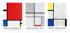 Set med Mondrian-affischer kompositioner
