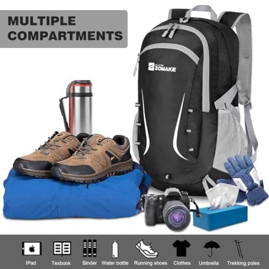 [ZOMAKE] Foldable Backpack 35L Large Capacity Lightweight Waterproof Compact Outdoor Travel Convenient Backpack Camping Portable Travel School Commute
