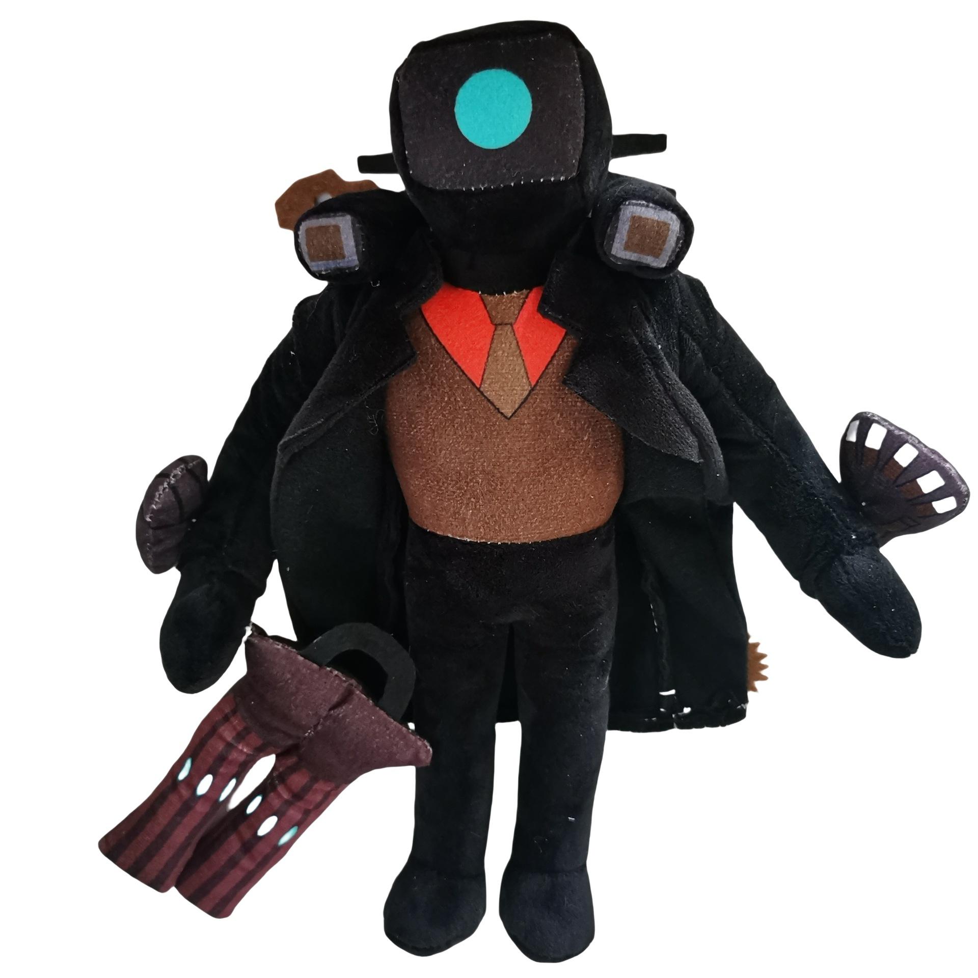 

Плюшевая игрушка Скибиди Оператор Туалет Мультяшная мягкая кукла Украшение комнаты Подарок Black