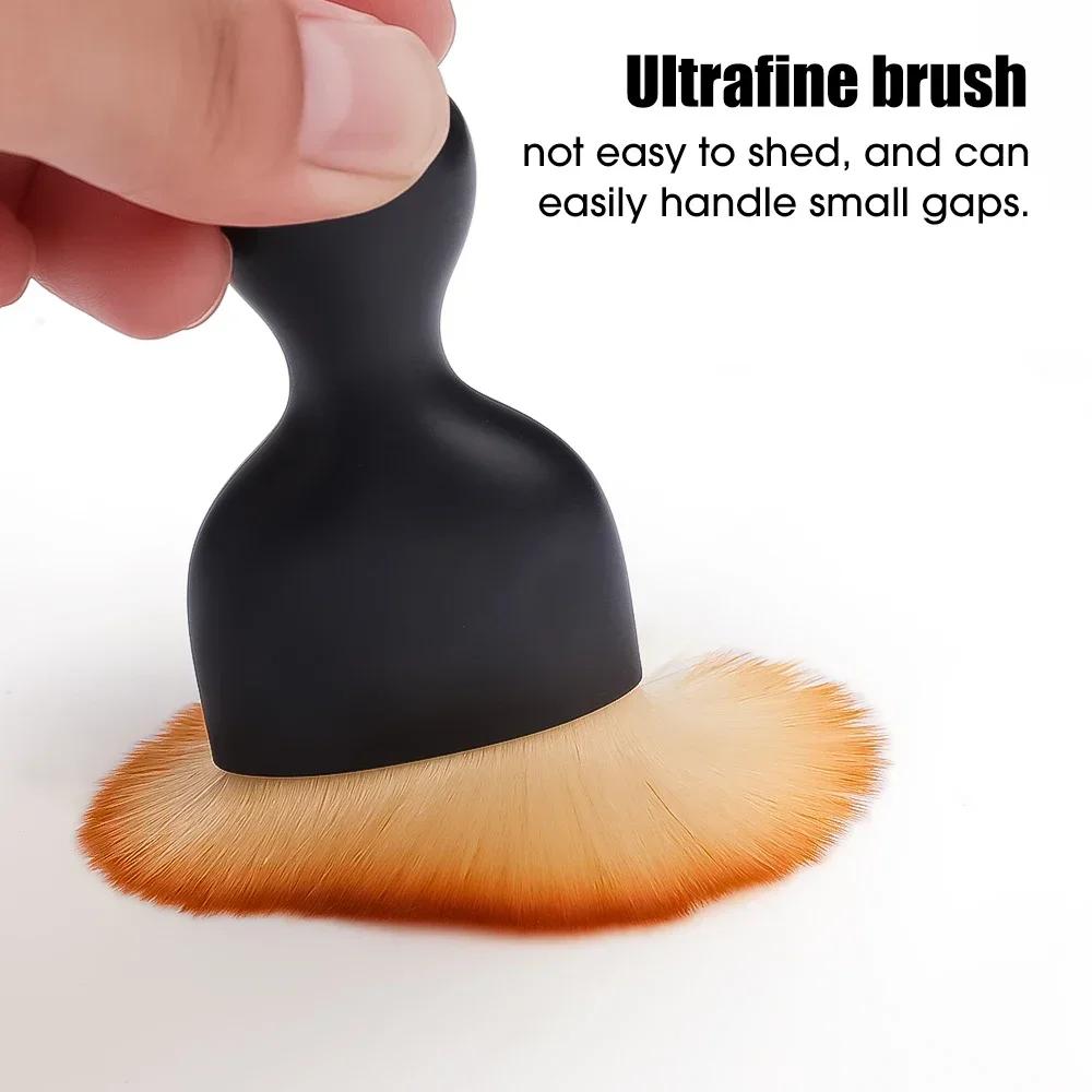 2 Pcs Car Vent Cleaning Soft Brush With Casing Car Interior Cleaning Tool Artificial Car Brush Crevice Dusting Detailing