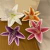 Elegant 3D Lily Hair Clip With Nonslip Metal Clip For Women Updos Resin Flower Hair Clamp Fashion Hair Styling Accessory