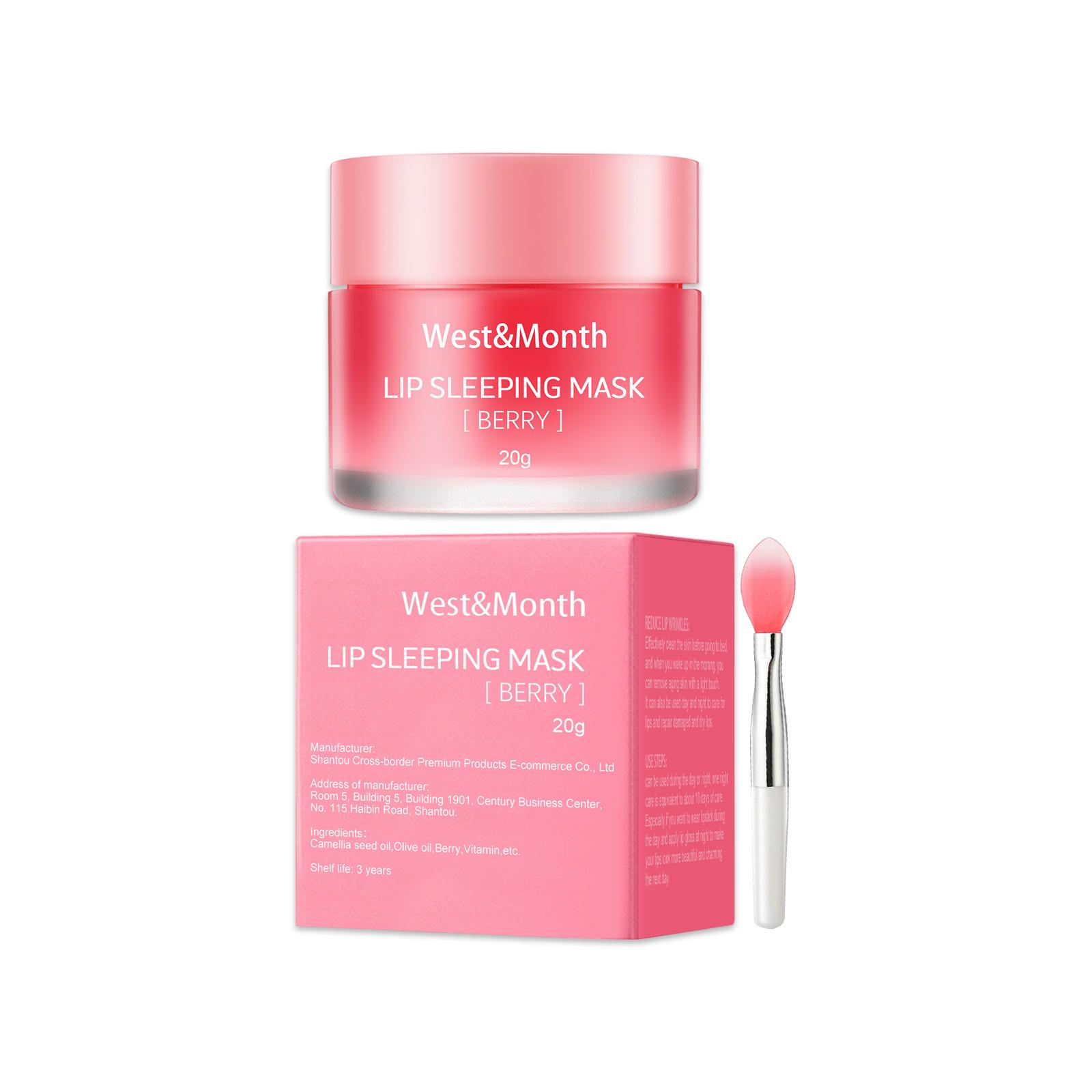 

West&Month Jelly Lip Mask Hydrating & Moisturizing Smoothes Lip Lines Nourishing & Repairing For Lips 20g