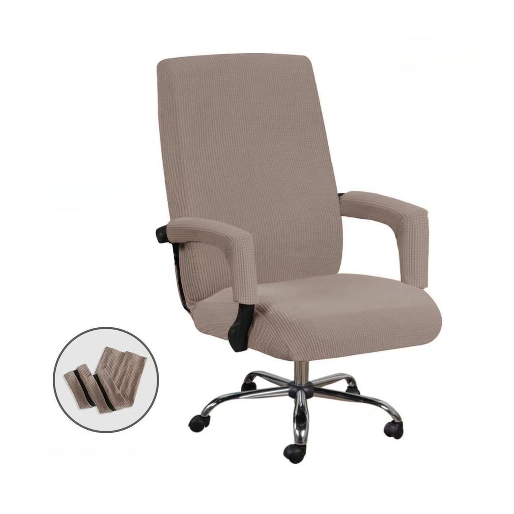 Elastic Corn Grid Stretch Fabric Chair Cover Home Computer Chair Cover Armrest Study Seat Wear-resistant Dustproof Chair Cover