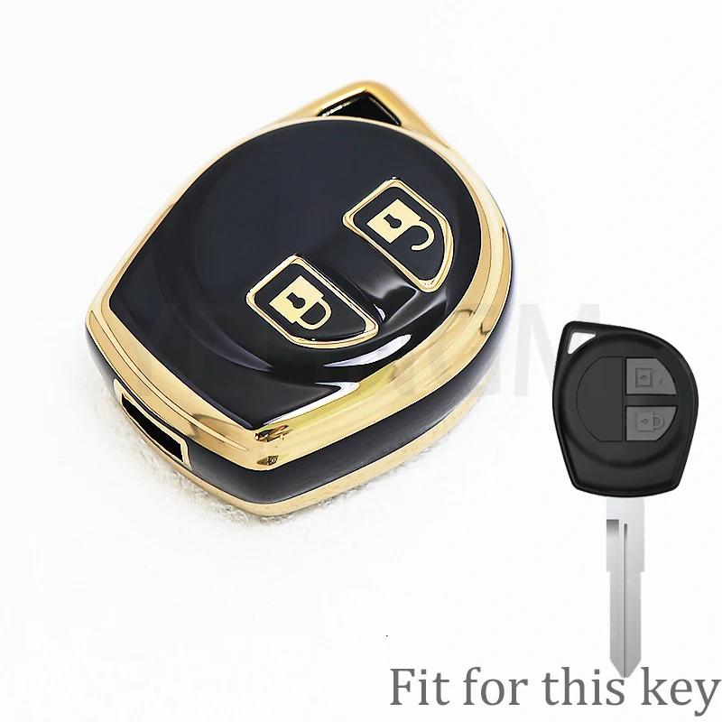 

2 кнопки Мягкий ТПУ Брелок для ключей для Suzuki Celerio Liana Swift Splash Alto SX4 Vitara Оболочка для автомобильного пульта ключа Чехол Защита брелока