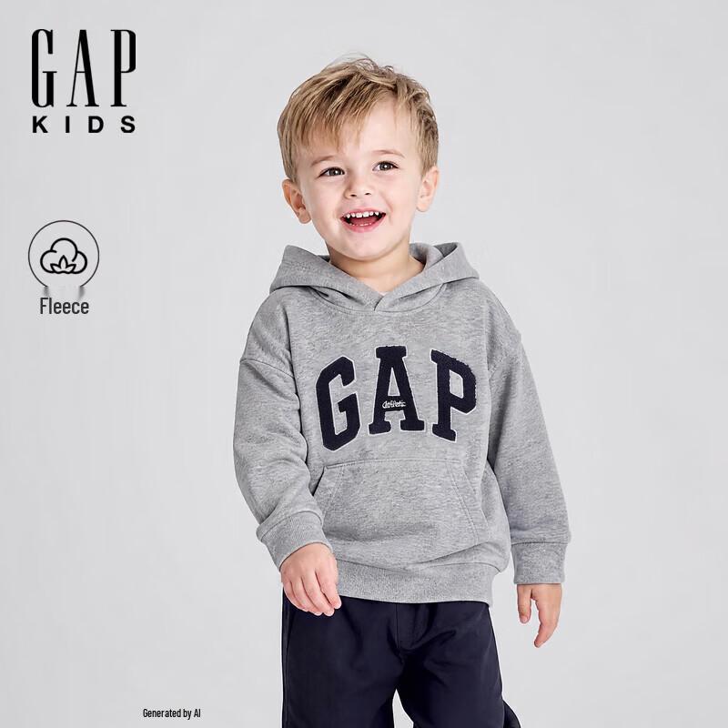 GAP Toddler Boys' Logo Embroidery Fleece Hoodie