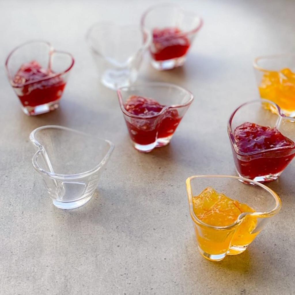 Toyo Sasaki Glass Hanakazari Heart Made in Dishwasher Glass Small Cup, Japan, Safe, Bowl, Plate, Dish, Plate, P-20302