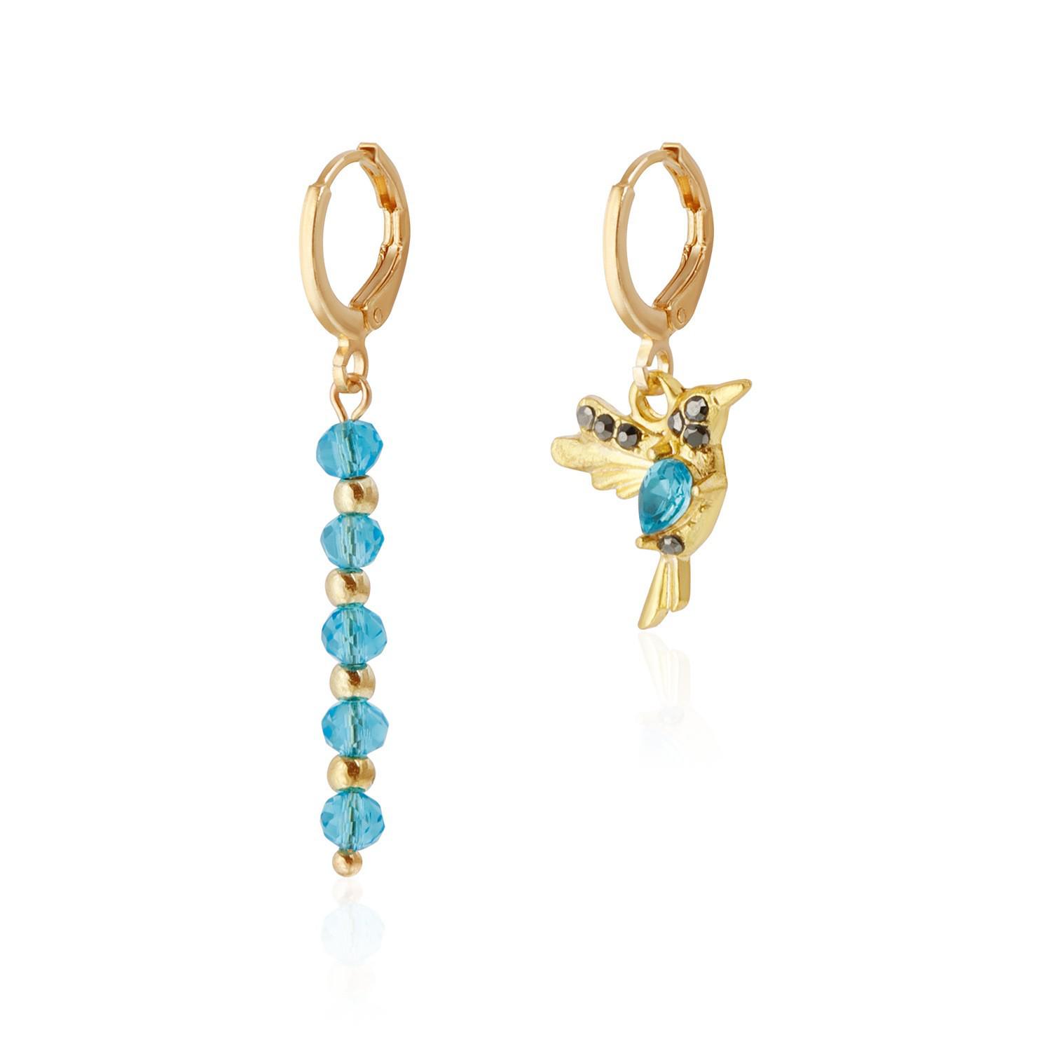 Blue Crystal Bead Multi-layer Necklace with Butterfly Pendant - Stylish Light Luxury Clavicle Chain