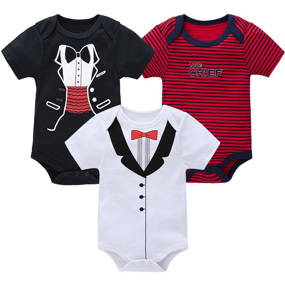 3 Items Baby Girls Clothes  Pour Nouveaux Cotton Short Sleeve Girl Bodysuit 0-12 Months Newborn Boys Clothing Toddler