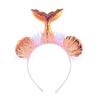 Adult Teen Tinsel Mermaid Headband Festival Fish Scale Hair Hoop for Christmas Party Performances Mardi Gras Headpiece