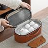 CHANGSHEGNYUAN Portable White Ceramic Travel Tea Set